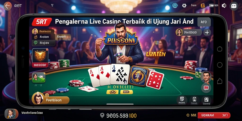 Gameplay Live Casino yang mendebarkan di 5RT dengan dealer langsung.