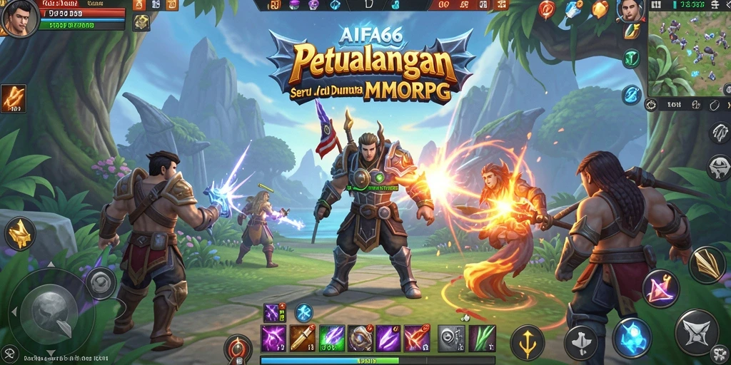 Screenshot AIFA66 menunjukkan aksi pertarungan seru dalam permainan MMORPG.