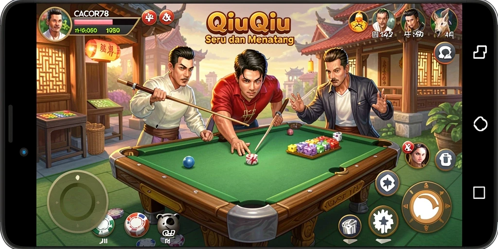 Tampilan menarik dari gameplay QiuQiu di CACOR78.