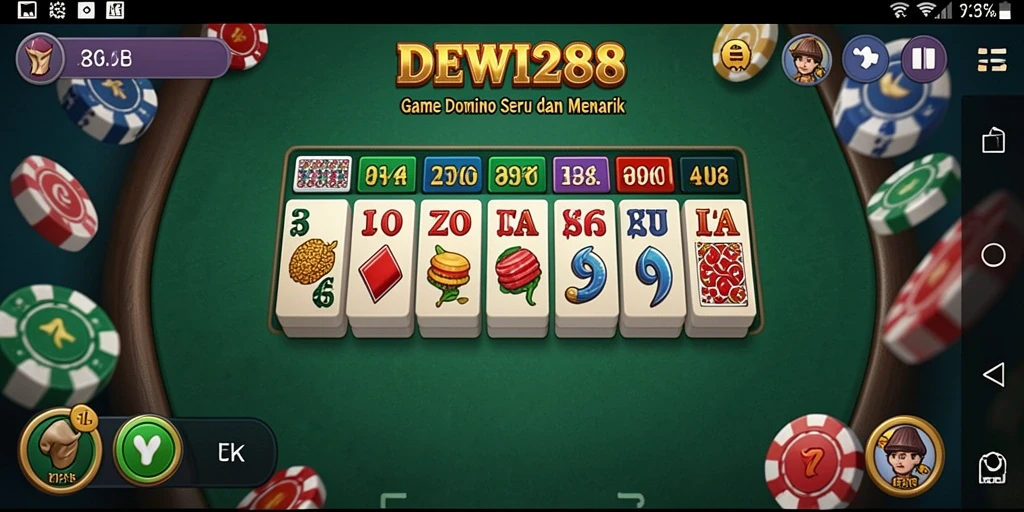 Screenshot gameplay DEWI288 menampilkan aksi seru permainan Domino.