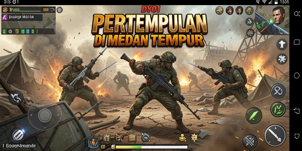 Tampilan aksi mendebarkan dalam permainan Battle Royale DY01.