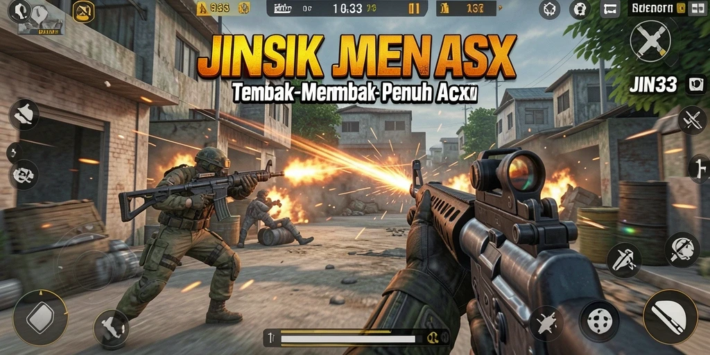 Screenshot JIN33 menunjukkan aksi tembak-menembak yang mendebarkan.