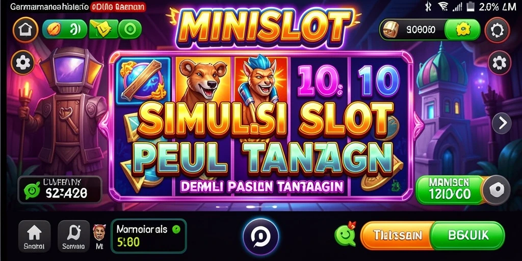 Tampilan gameplay <strong>MINISLOT</strong> yang menarik dalam simulasi permainan slot.