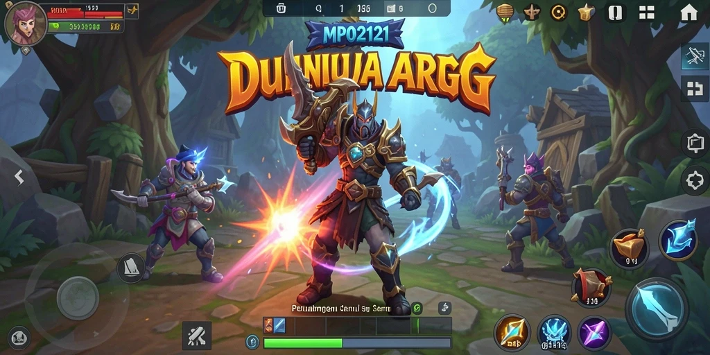 Tampilan gameplay seru MPO2121 dalam aksi pertempuran ARPG.