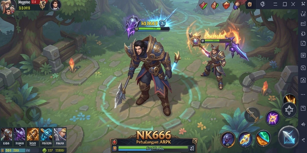 Gameplay NK666 dengan aksi pertarungan seru dan petualangan mendebarkan.