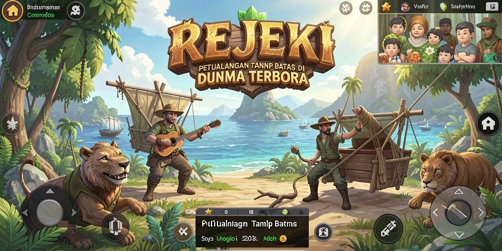 Screenshot menarik dari petualangan di dunia terbuka REJEKI.