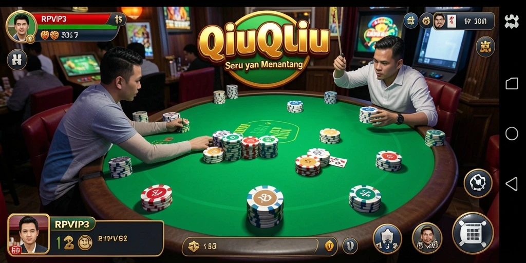 Tampilan gameplay QiuQiu yang menarik dalam RPVIP3.
