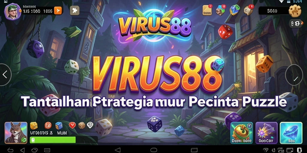 Tampilan gameplay menarik dari VIRUS88 dengan desain puzzle yang menantang.